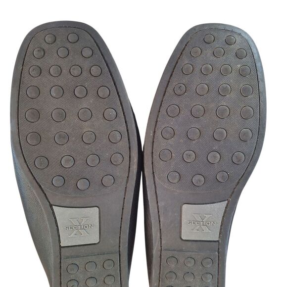 Section X Men's Darion Leather Bit Buckle Drivers size 9.5 Black Loafers Brazil - Picture 12 of 16